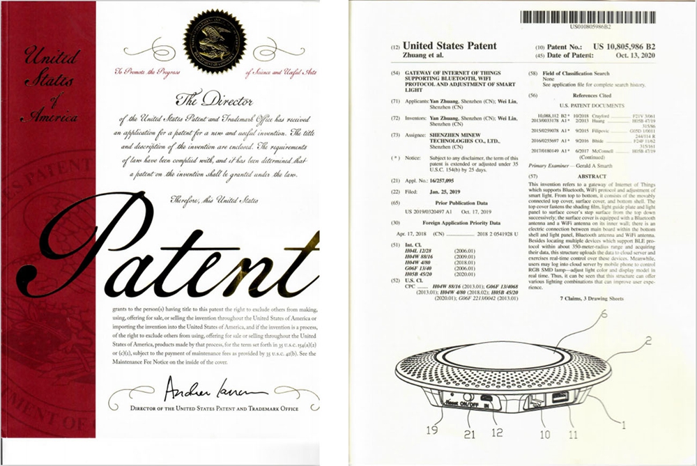 Minew's Awarded for U.S. Patent on Gateway