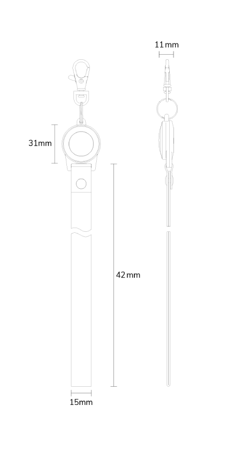 C6 Lanyard BeaconTag Specifications dimensions