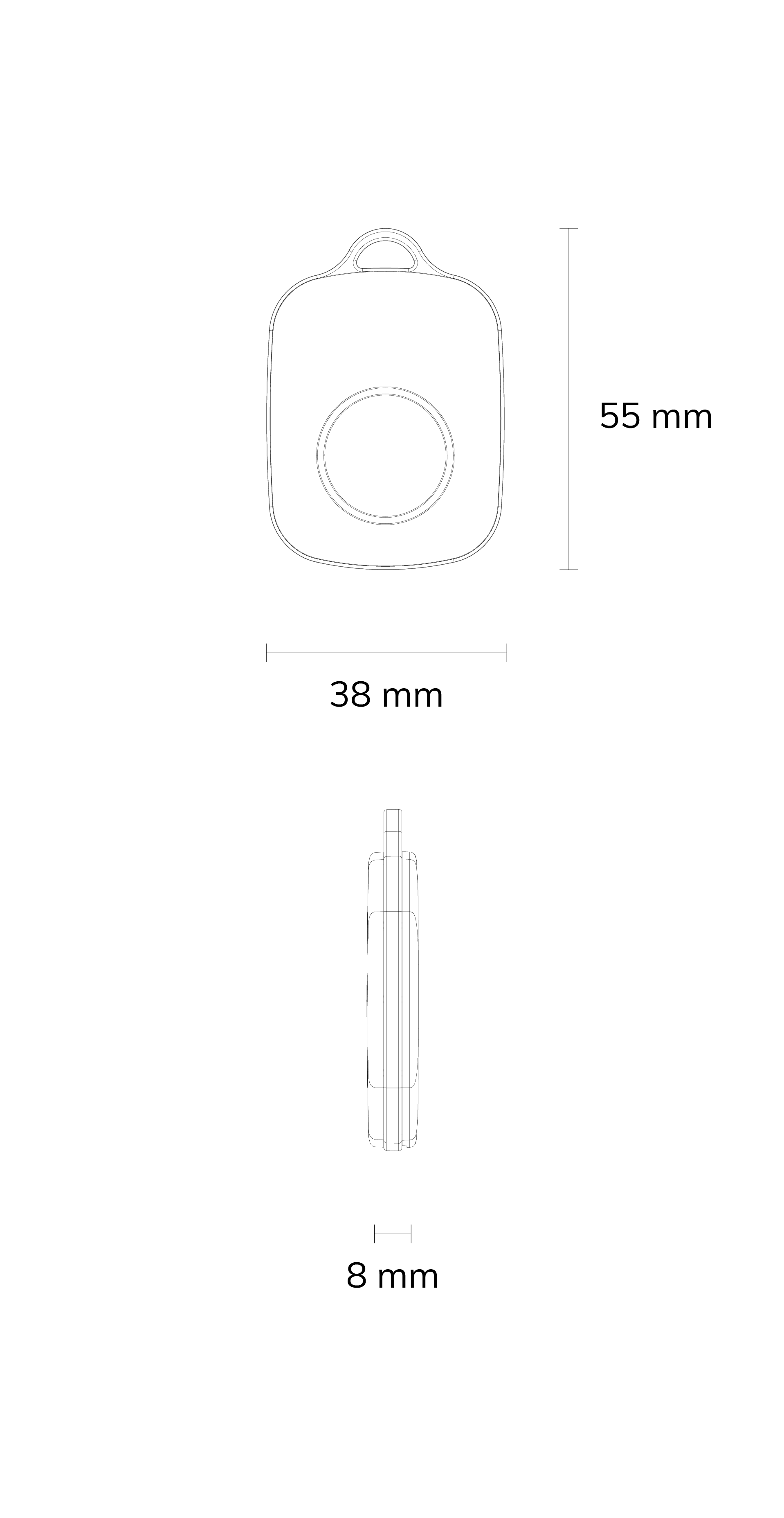 MWL01 AoA Location Beacon dimensions