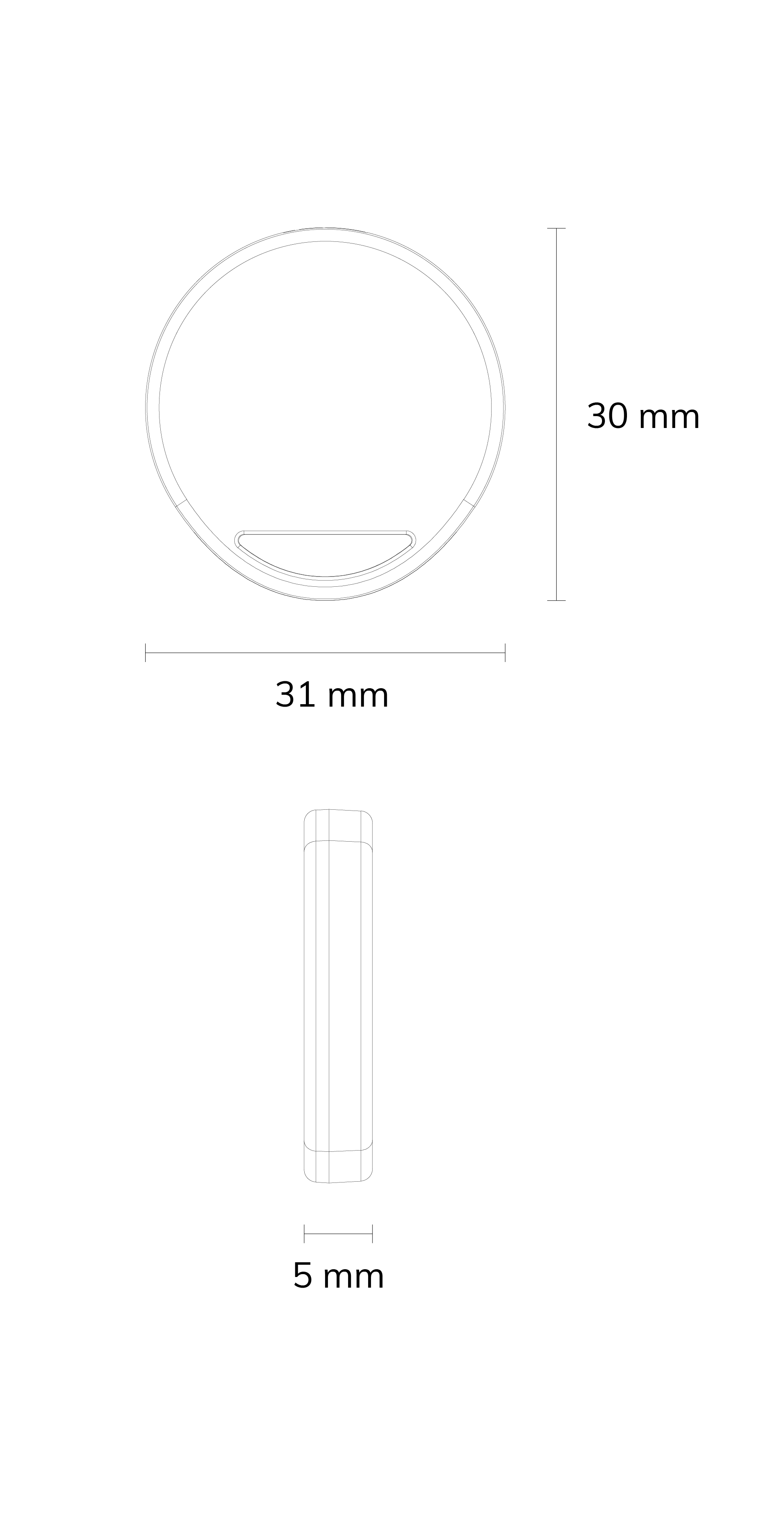 T3 Disposable Tag Specification dimensions