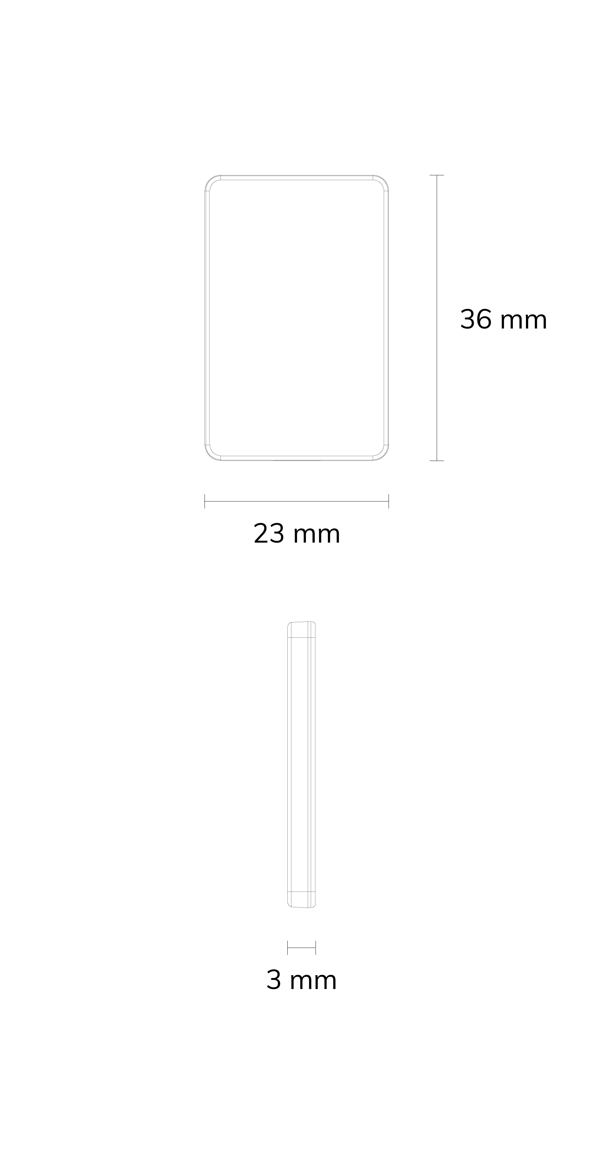 i6 Disposable Tag Specification dimensions