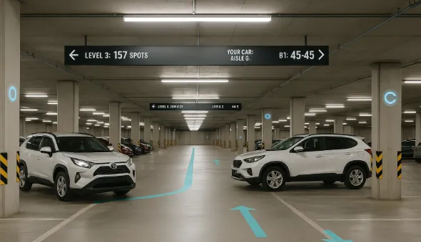 Experiencia de estacionamiento sin problemas de Toyota: Un éxito piloto con Navigine X Minew Indoor Navegation