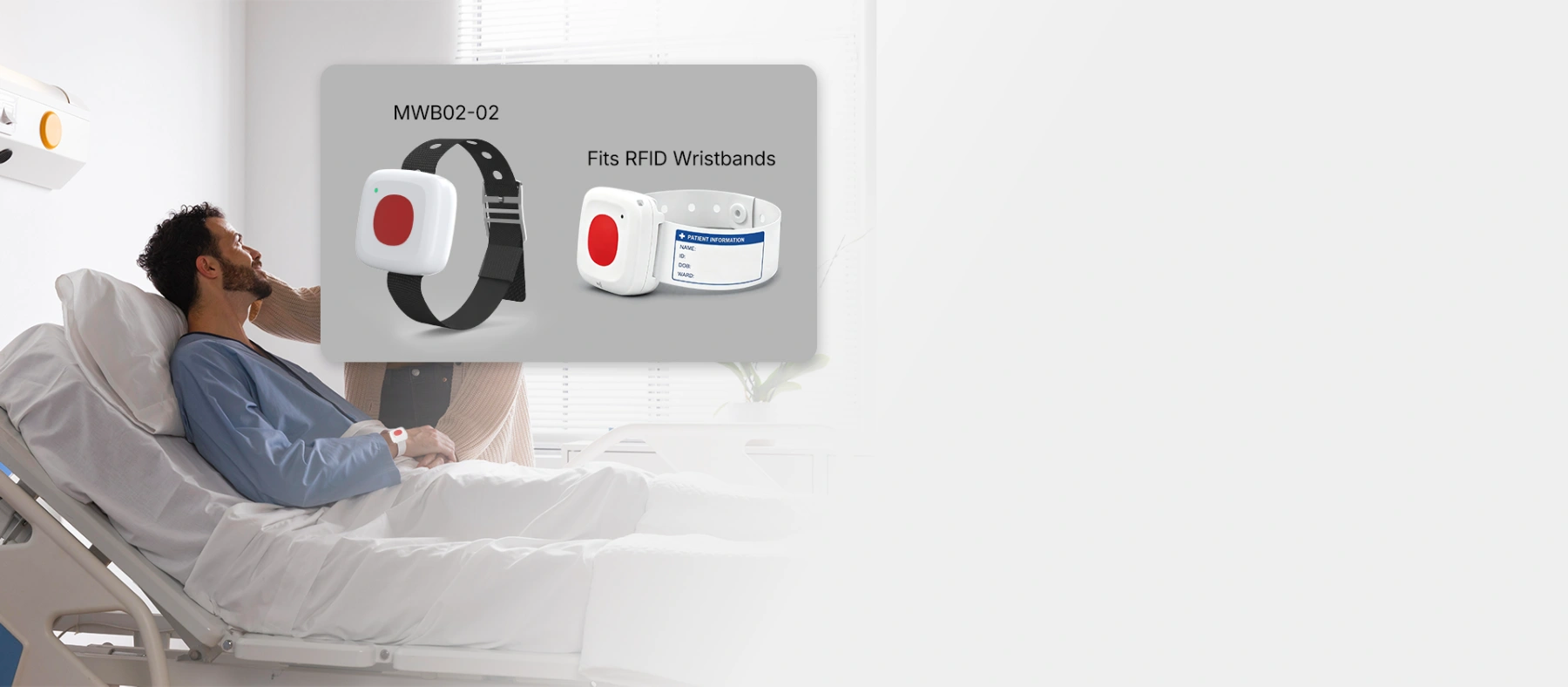 Compatible with Hospital RFID Wristbands