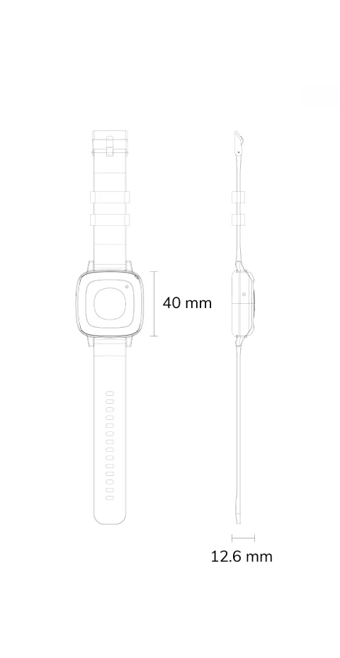 MWB02 LoRaWAN Wearable Panic Button dimensions