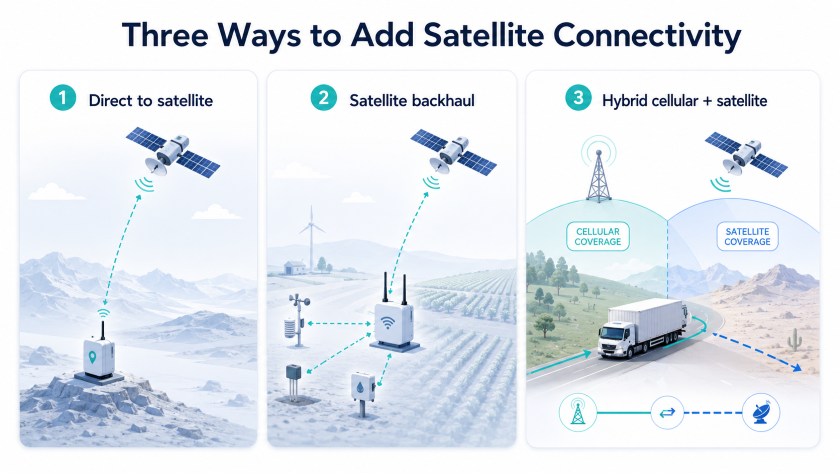 Three Ways to Add Satellite Connectivity
